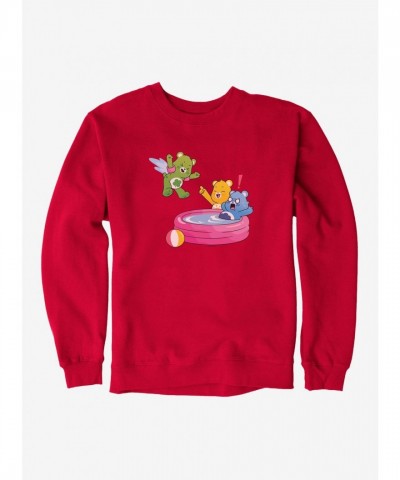 Care Bears Summer Sweatshirt for Men - Pool Jump Design
