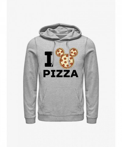 Disney Grey Mickey Mouse Pizza Hoodie for Men