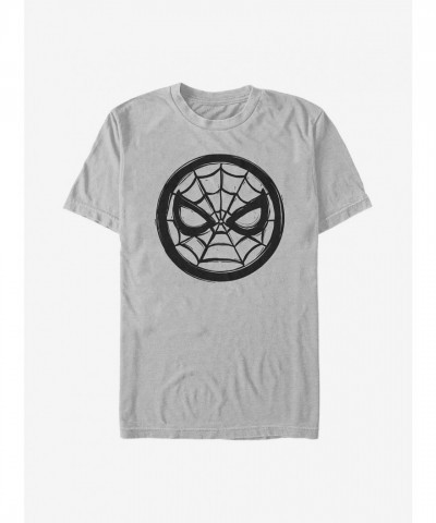 Marvel Silver Woodcut Spider-Man T-Shirt for Men