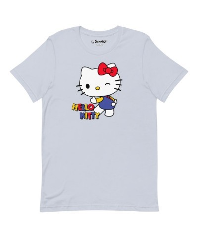 Hello Kitty Light Blue Primary Logo T-Shirt for Unisex