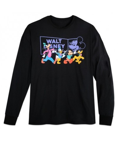 Mickey Mouse and Cartoon Friends Long Sleeve T-Shirt for Adults