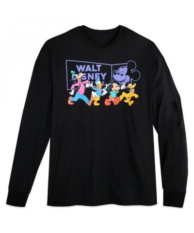 Mickey Mouse and Cartoon Friends Long Sleeve T-Shirt for Adults