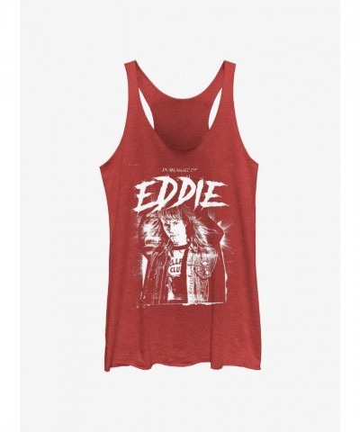 Stranger Things Eddie Tribute Tank Top for Girls - RED
