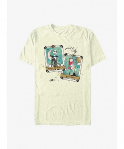 Disney Nightmare Before Christmas Jack Sally Tarot T-Shirt - Beige Men's