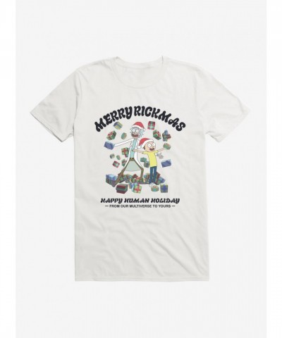 Rick and Morty Happy Human Holiday Unisex T-Shirt - White