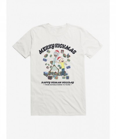 Rick and Morty Happy Human Holiday Unisex T-Shirt - White