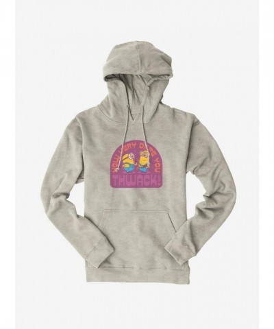 Minions How Dare You Vintage Hoodie - White Unisex