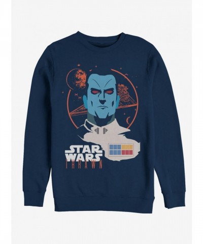 Star Wars Blue Thrawn Commander Crewneck Sweatshirt for Men