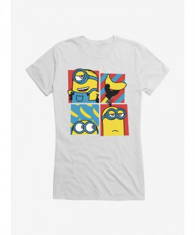 Minions Banana Pop Art Junior Girls T-Shirt