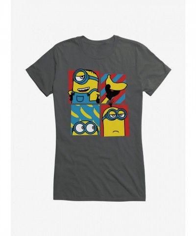 Minions Banana Pop Art Junior Girls T-Shirt