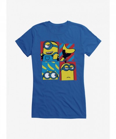 Minions Banana Pop Art Junior Girls T-Shirt