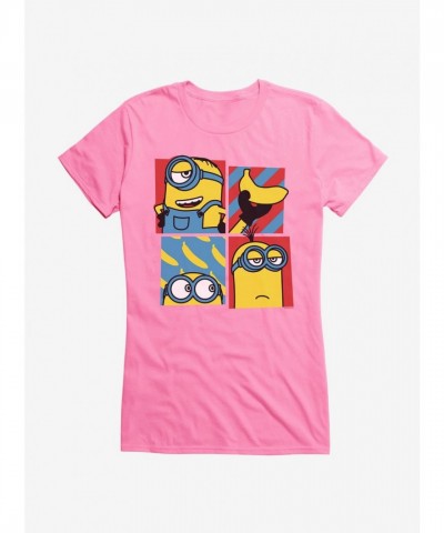 Minions Banana Pop Art Junior Girls T-Shirt