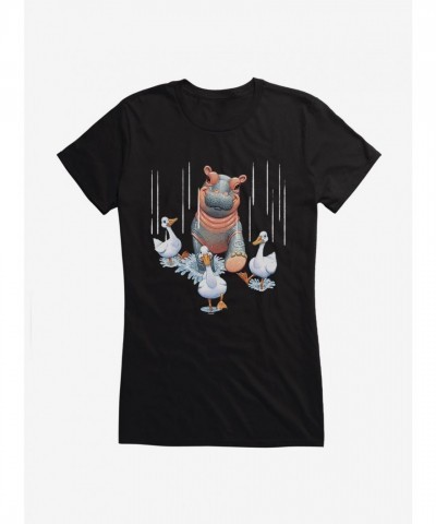 Fiona Hippo Valentine Ducks T-Shirt for Girls