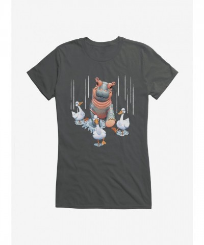 Fiona Hippo Valentine Ducks T-Shirt for Girls