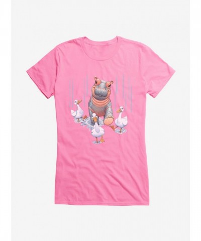 Fiona Hippo Valentine Ducks T-Shirt for Girls