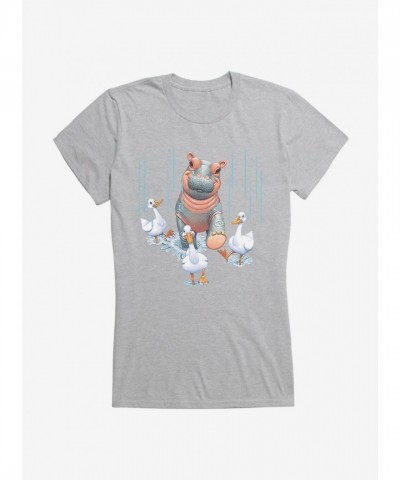 Fiona Hippo Valentine Ducks T-Shirt for Girls