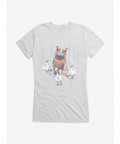 Fiona Hippo Valentine Ducks T-Shirt for Girls