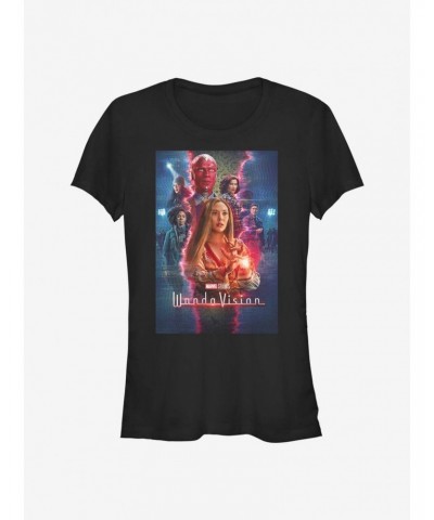 Marvel WandaVision T.V. Magic Poster Girls T-Shirt $7.37 T-Shirts