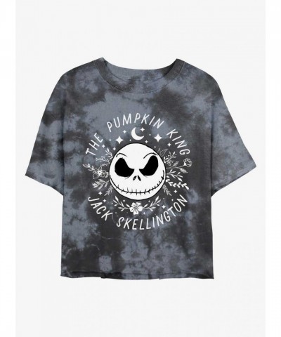 Disney Jack Skellington Pumpkin King Crop T-Shirt for Girls - Multi Colors