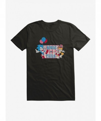 Sonic And Tails 1991 Retro Carnival T-Shirt for Men