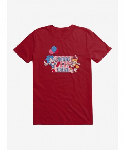 Sonic And Tails 1991 Retro Carnival T-Shirt for Men