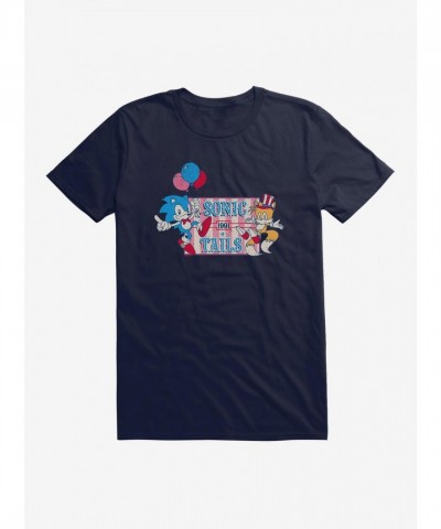 Sonic And Tails 1991 Retro Carnival T-Shirt for Men
