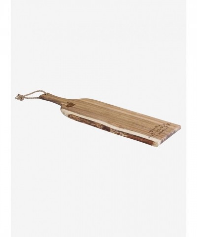 Disney Cinderella Acacia Wood Serving Board, 24-inch, Flat Design with Live Bark Edge