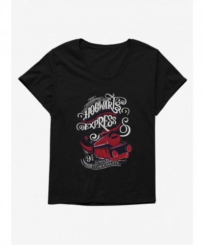 Harry Potter Hogwarts Express Sketch Plus Size T-Shirt for Girls