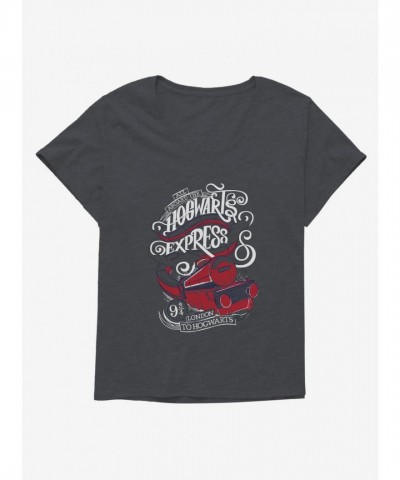 Harry Potter Hogwarts Express Sketch Plus Size T-Shirt for Girls