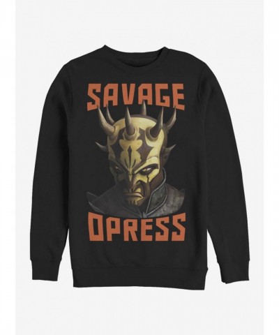 Star Wars Clone Wars Savage Opress Black Unisex Crew Sweatshirt