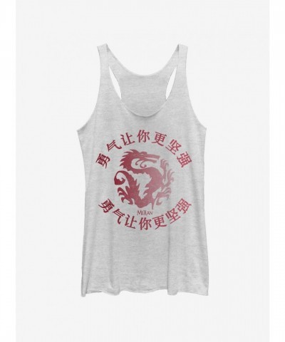 Disney Mulan Courage White Tank Top for Girls