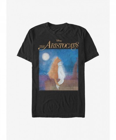 Disney Night Sky Stars T-Shirt for Men - The Aristocats Edition - Black