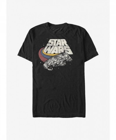 Star Wars Unisex Fly Falcon T-Shirt - Black