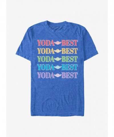 Star Wars Yoda Rainbow Print T-Shirt - Men's Blue