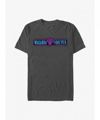 Marvel Roaring Panther Logo T-Shirt - Grey for Men