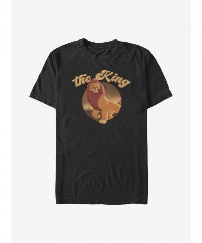 Disney The Lion King T-Shirt - Men's King Graphic - Black