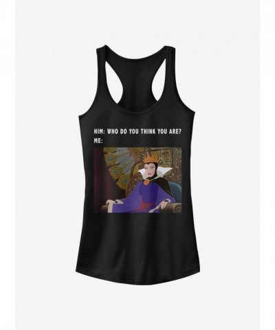 Disney Junior's Evil Queen Meme Tank Top - Girls' Comfortable BLACK Tee