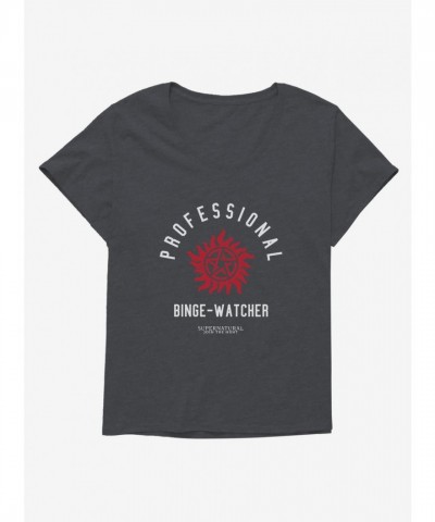 Supernatural Binge Watcher Girls' Plus Size Comfortable T-Shirt