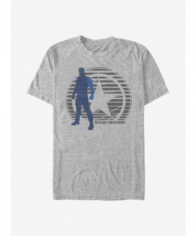 Marvel Winter Soldier Capo T-Shirt - Grey Men's Lightweight Cotton Blend