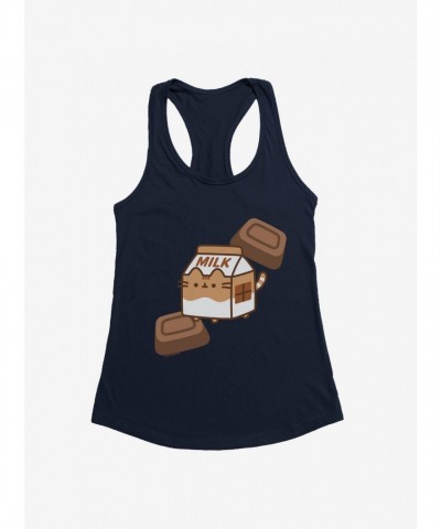 Pusheen Chocolate Milk Graphic Tank Top for Girls