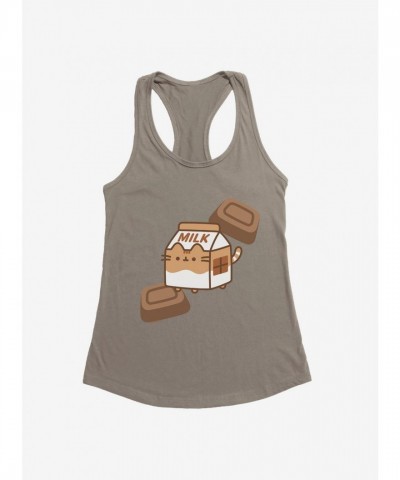 Pusheen Chocolate Milk Graphic Tank Top for Girls