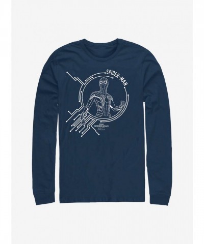 Marvel's Iconic Blue Spider-Man Tech Tee for Men