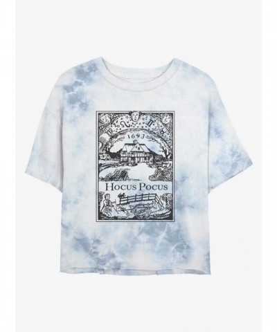 Disney Hocus Pocus Crop Top for Girls - Tie-Dye Vintage House Design - Multi Colors