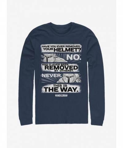 The Mandalorian This Is The Way Men's Long Sleeve T-Shirt - Blue