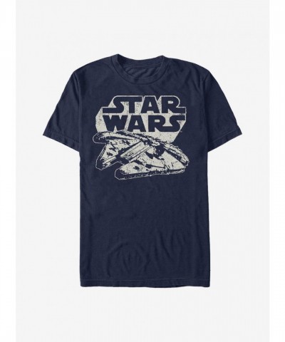 Star Wars Classic Millennium Falcon Shirt - Blue Men's