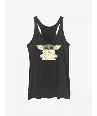 Star Wars Mandalorian Mummy Child's Tank Top for Girls - Black