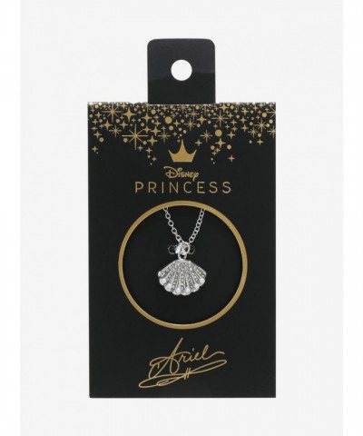 Disney The Little Mermaid Bejeweled Shell Pendant Necklace for Girls