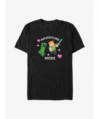 Minecraft Adventure Mode Tee - Black for Men