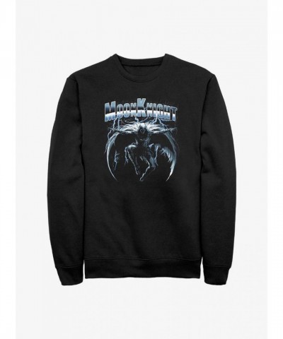Marvel Moon Knight Dark Rain Crewneck - Men's Black