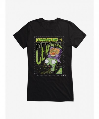 Invader Zim I Love Cereal Girls Junior T-Shirt